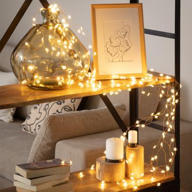 Image of Edit Fireflies Warm White Star LED Light Garland - 150 Lights