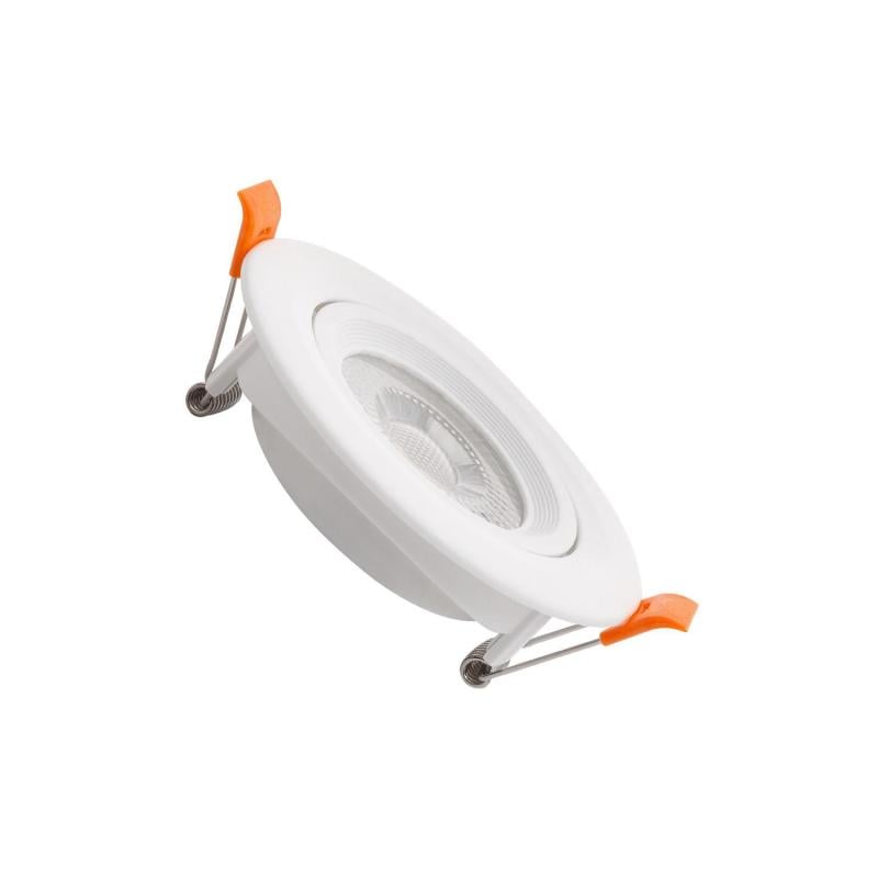 Image of Round Solid 7W Warm White COB LED Adjustable Downlight Cutout 75mm