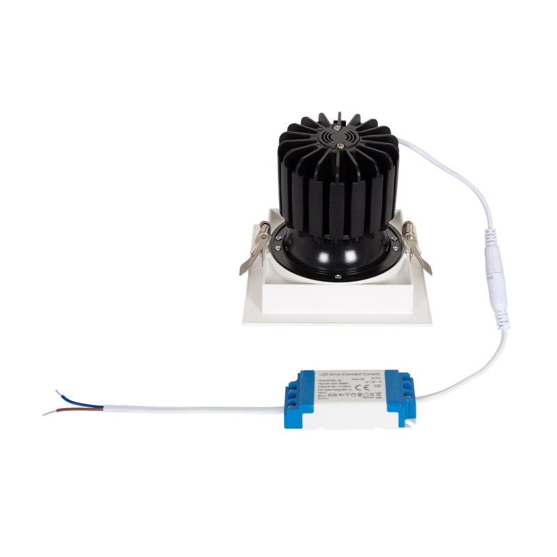 Image of Square Expert Colour 18W Warm White COB LED Adjustable Downlight Cutout 125x125mm