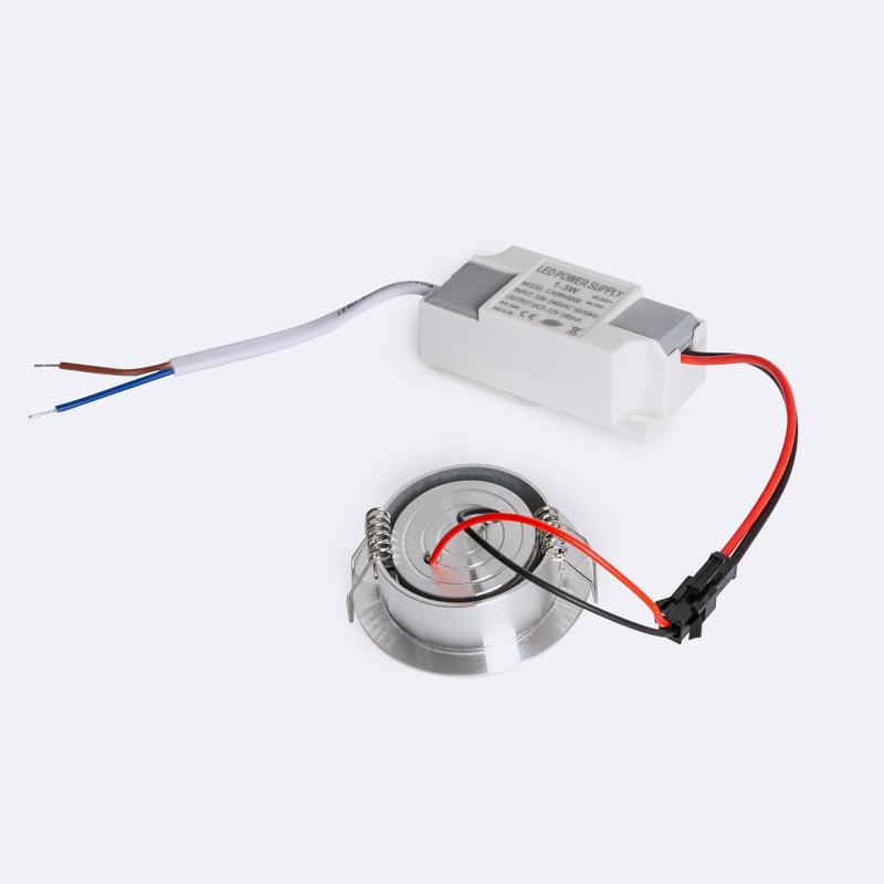Image of Round 1W COB LED Adjustable Downlight Cutout 45mm