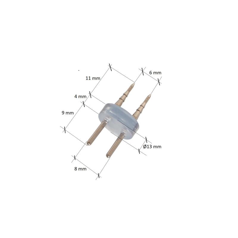 Image of 2 PIN Connector for 220V AC LED Rope Light IP65 Custom Cut Every 100cm