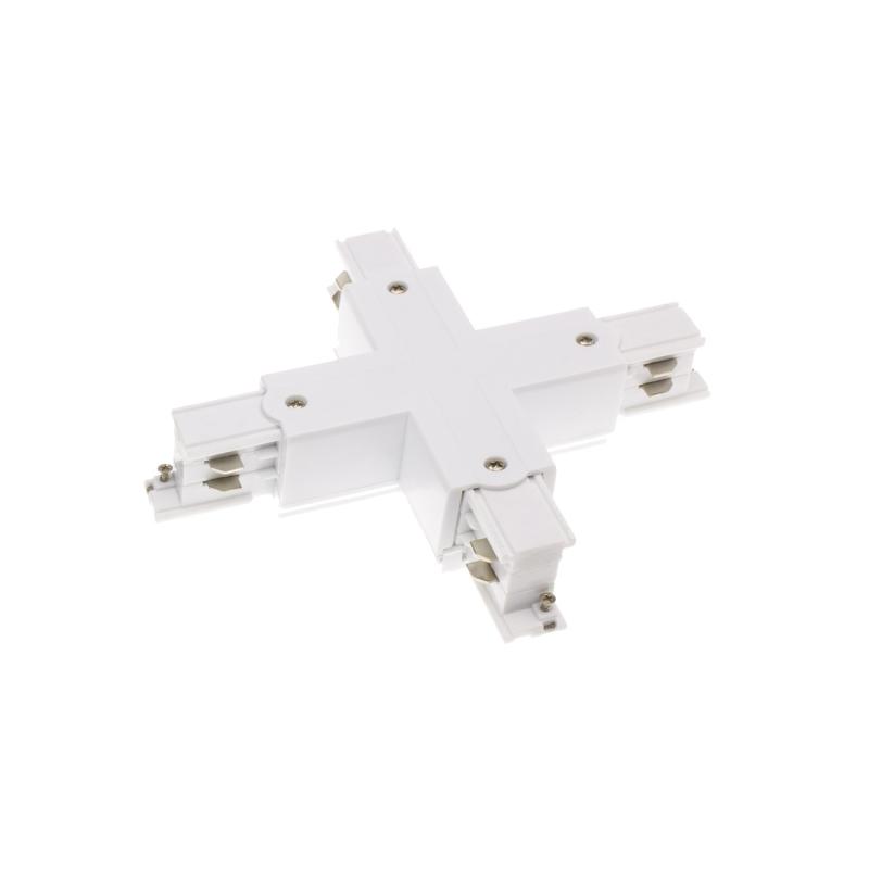 X Wire Pattern Light Three Circuit Track Light X Shaped Connector - White - Lighting-Direct