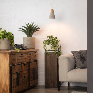 Image of Edit Luster Concrete Ceiling Pendant Light