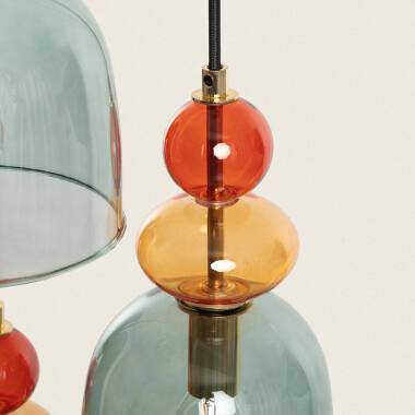 Image of Edit Baudelaire Glass 3 Light Cluster Ceiling Pendant