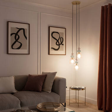 Image of Edit Baudelaire Glass 3 Light Cluster Ceiling Pendant