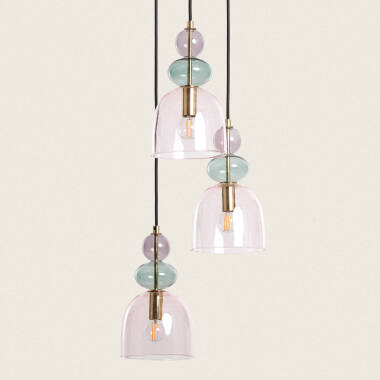 Image of Edit Baudelaire Glass 3 Light Cluster Ceiling Pendant