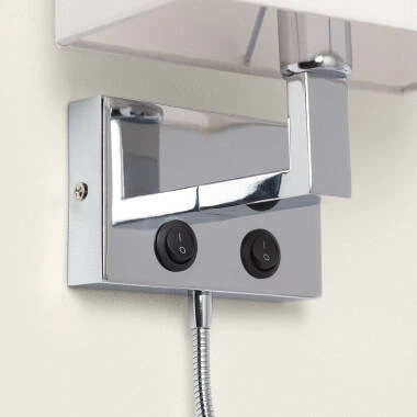 Image of Edit Waldorf Wall Light with LED Reading Light