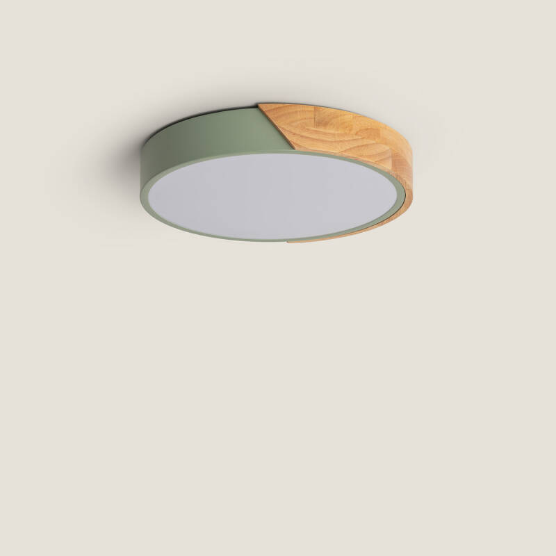 Edit Dari Round 18W White Selectable LED Flush Ceiling Light - Green ...