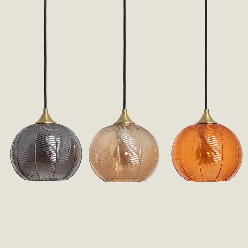 Image of Edit Klimt 3 Light Glass Bar Ceiling Pendant