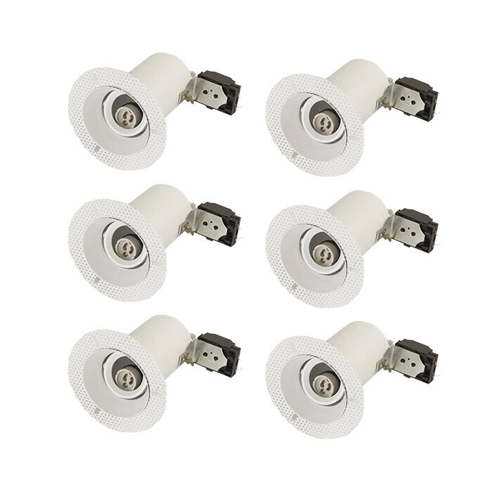 Image of Envirolight Trimless Recessed Fire Rated Adjustable Downlight - Matt White