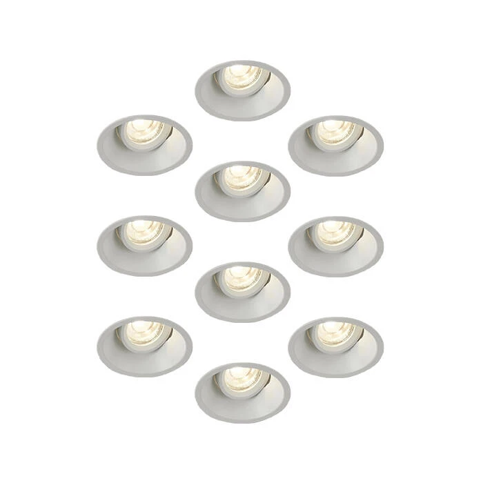 Image of Envirolight Slimline Deep Recessed Adjustable Downlight - Matt White