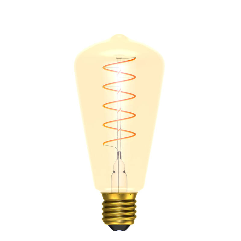 Image of 4W Very Warm White Dimmable LED Spiral Decorative Filament Squirrel Cage Bulb