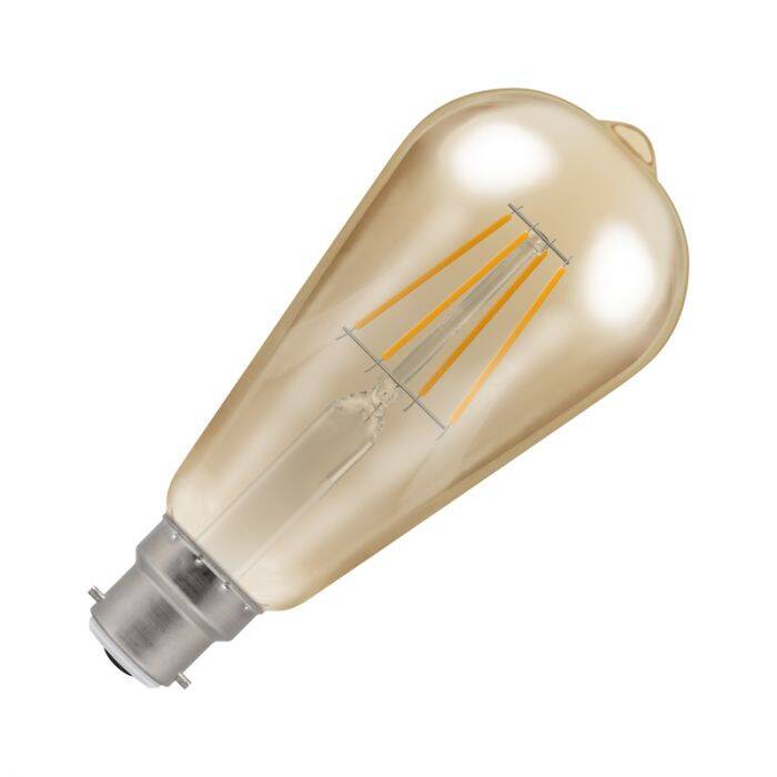 Image of Crompton 5W Very Warm White Dimmable LED Decorative Filament Squirrel Cage Bulb