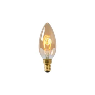 lucide 3W Very Warm White Dimmable LED Decorative Filament Candle Bulb