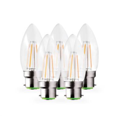Envirolight 4W Warm White Dimmable LED Decorative Filament Candle Bulb - Bayonet Cap