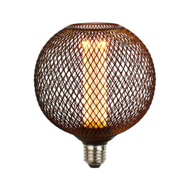 Searchlight 3.5W LED Dimmable Wire Mesh Effect Globe in Black - Screw Cap