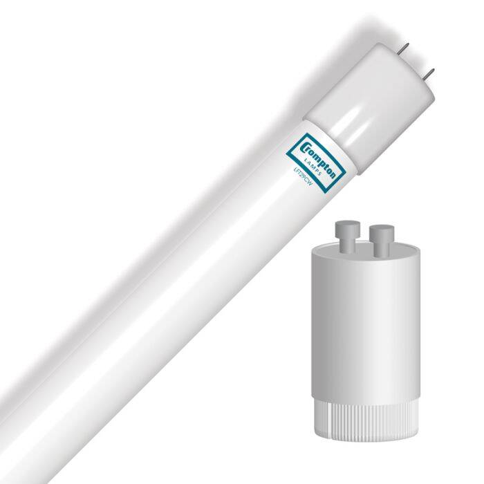 Image of Crompton 9W LED T8 Full Glass Tube - 2ft