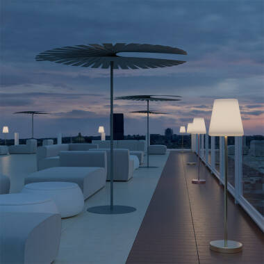 Image of Newgarden Lola Slim 180 USB Solar RGB LED Outdoor Floor Lamp with Remote Control