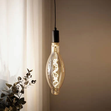 4W Amber LED Dimmable Decorative Filament Large Candle Bulb - Screw Cap