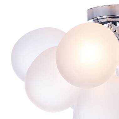 Image of Dar Bubbles 4 Light Flush Ceiling Light