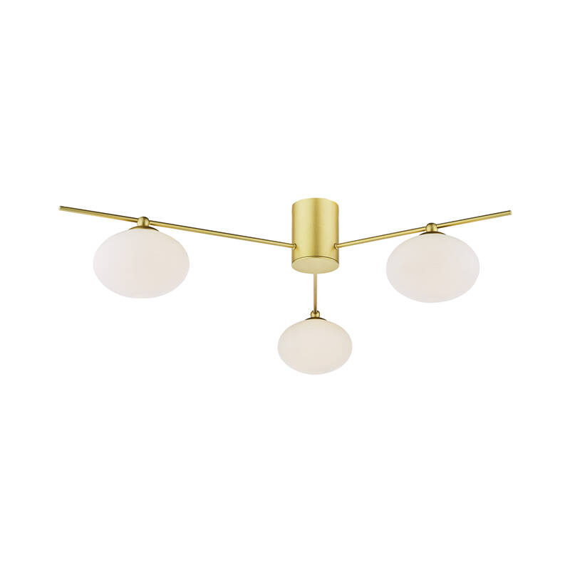 Image of Dar Jasper 3 Light Flush Ceiling Light