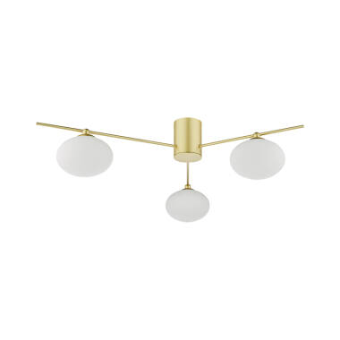 Image of Dar Jasper 3 Light Flush Ceiling Light