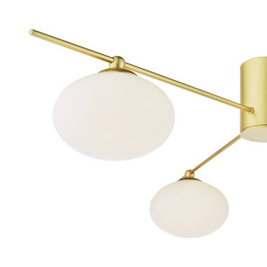 Image of Dar Jasper 3 Light Flush Ceiling Light