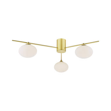 Image of Dar Jasper 3 Light Flush Ceiling Light