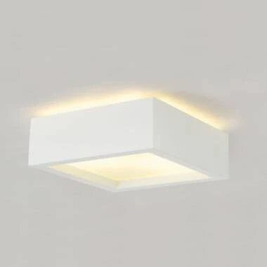 SLV Plastra Square Plaster Flush Ceiling Light