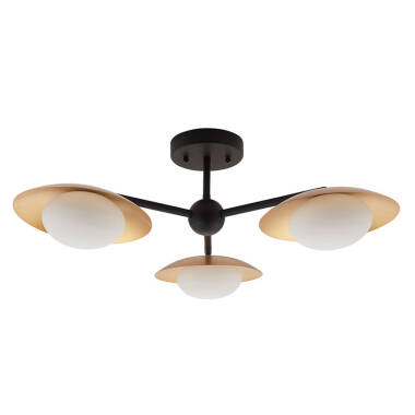 Image of Luxia Franklin 3 Arm Semi-Flush Ceiling Light