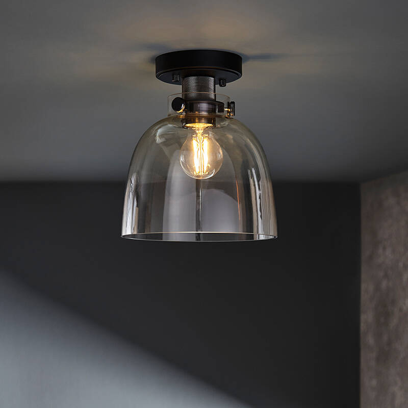 Image of Luxia Tilly Clear Glass Flush Light