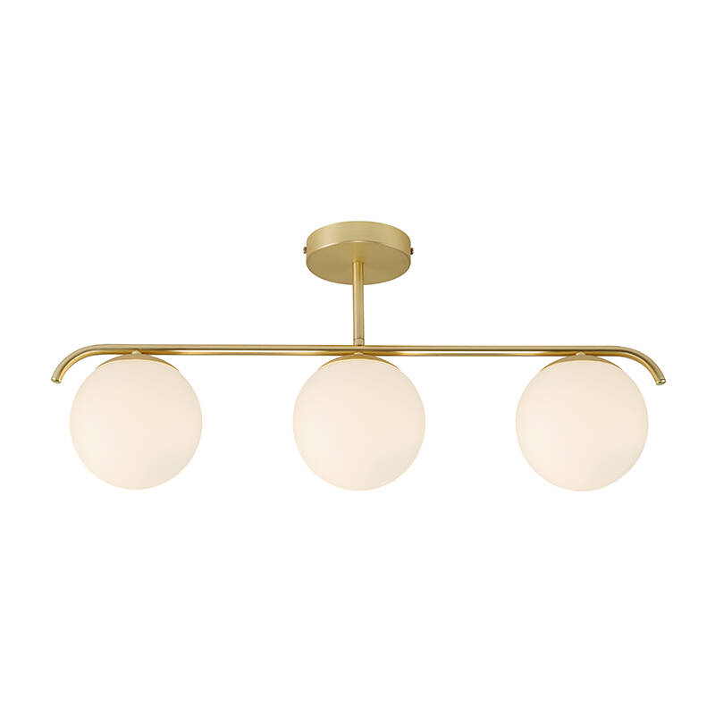Image of Nordlux Grant 3 Light Semi-Flush Bar Ceiling Pendant