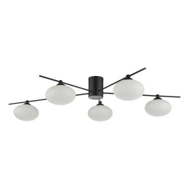 Image of Dar Jasper 5 Arm Semi-Flush Ceiling Light