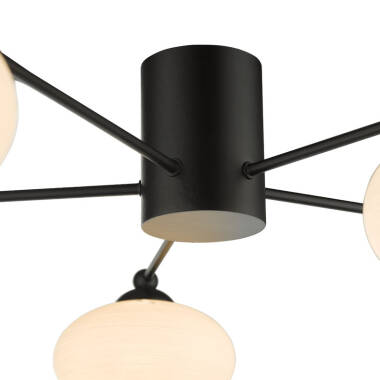 Image of Dar Jasper 5 Arm Semi-Flush Ceiling Light