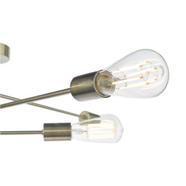Image of Dar Neve 6 Light Semi-Flush Ceiling Light