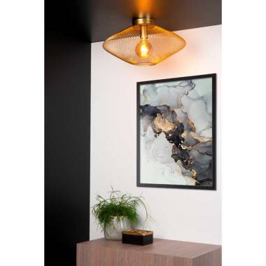 Image of Lucide Mesh Flush Ceiling Light