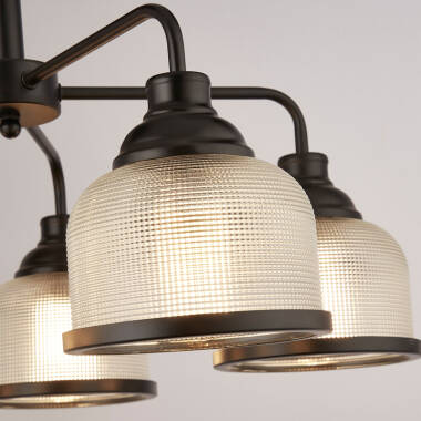 Image of Searchlight Highworth 5 Arm Glass Ceiling Pendant Light