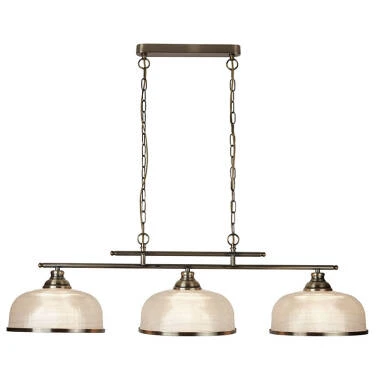 Patron Glass 3 Light Ceiling Bar Pendant