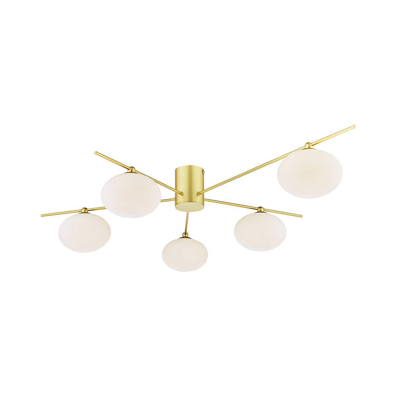 Image of Dar Jasper 3 Light Flush Ceiling Light