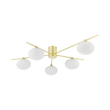 Image of Dar Jasper 3 Light Flush Ceiling Light