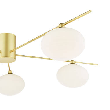 Image of Dar Jasper 3 Light Flush Ceiling Light