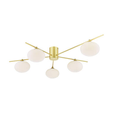 Image of Dar Jasper 3 Light Flush Ceiling Light