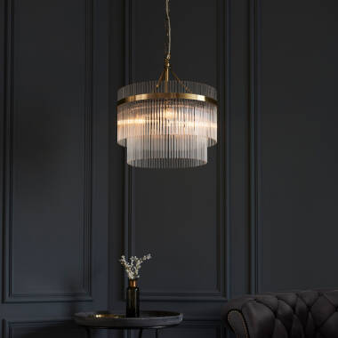 Image of Luxia Torquay 3 Light Glass Chandelier