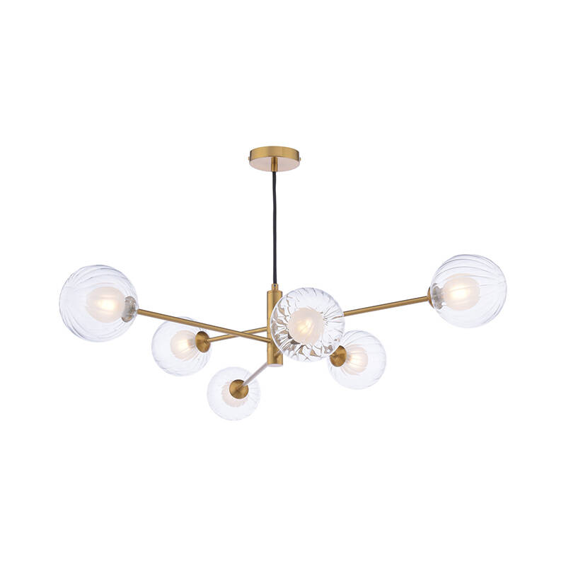 Image of Dar Vignette 6 Arm Ceiling Pendant Light