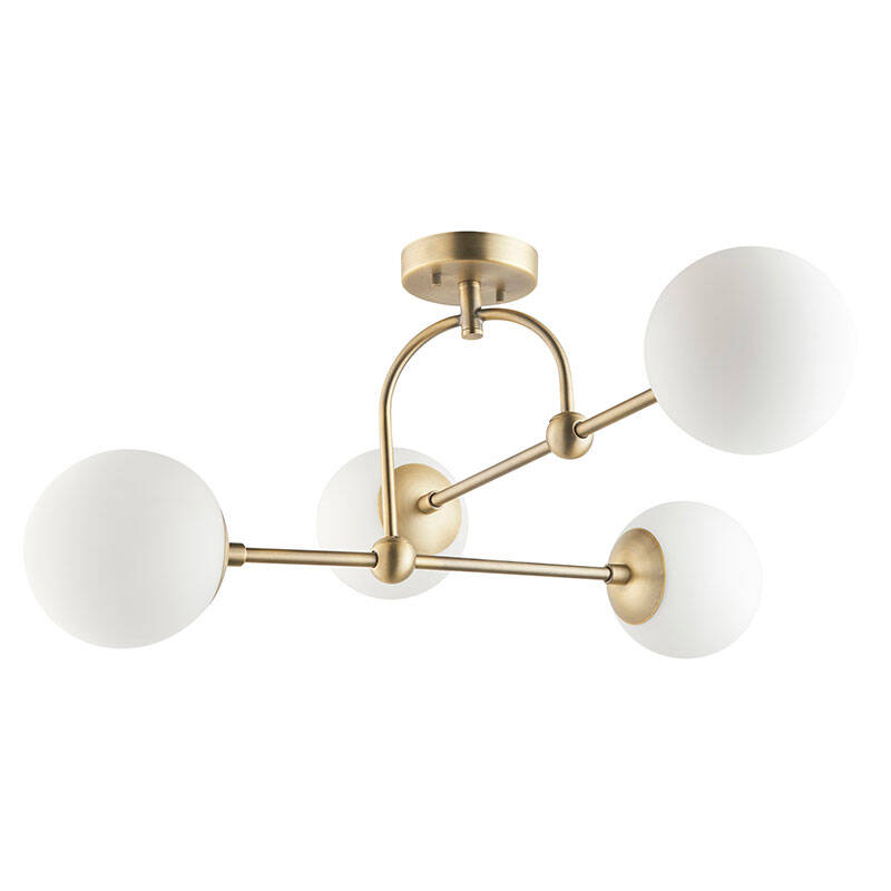 Image of Luxia Greenwich 4 Light Semi-Flush Ceiling Light