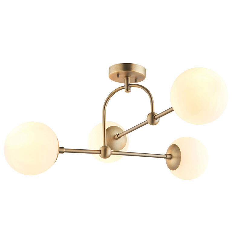Image of Luxia Greenwich 4 Light Semi-Flush Ceiling Light