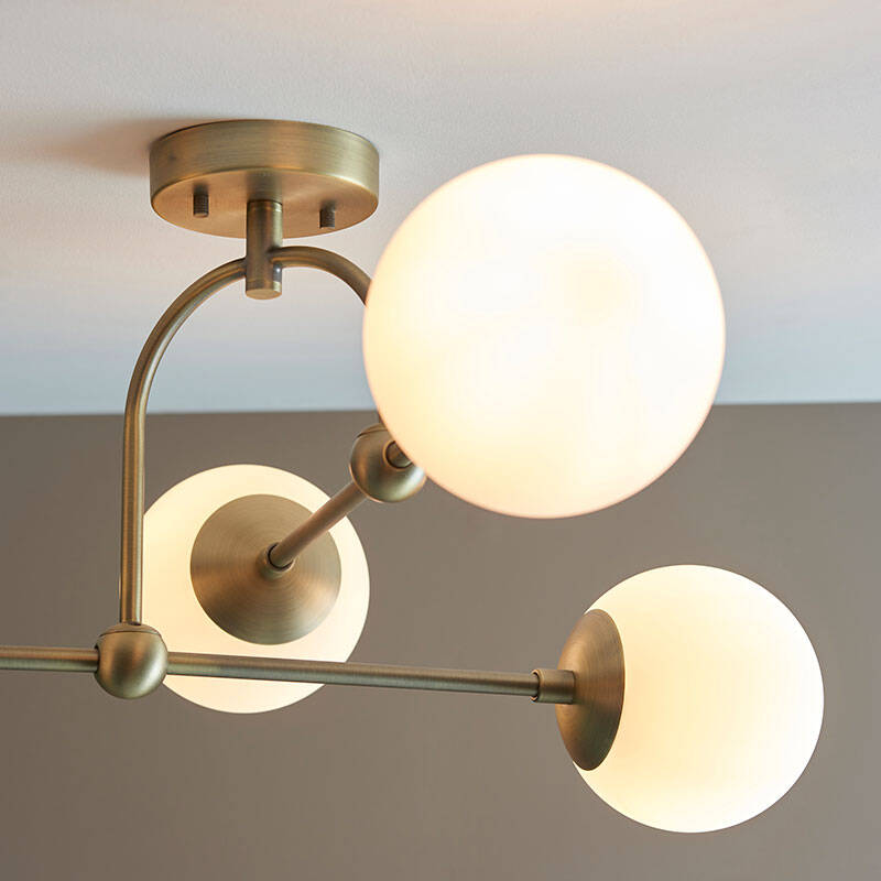 Image of Luxia Greenwich 4 Light Semi-Flush Ceiling Light