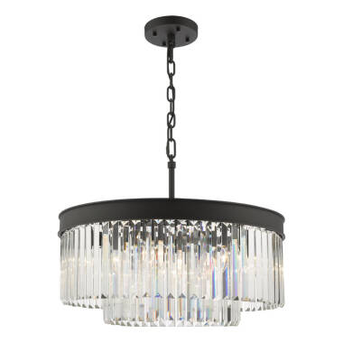 Dar Celeus 8 Light Crystal Chandelier