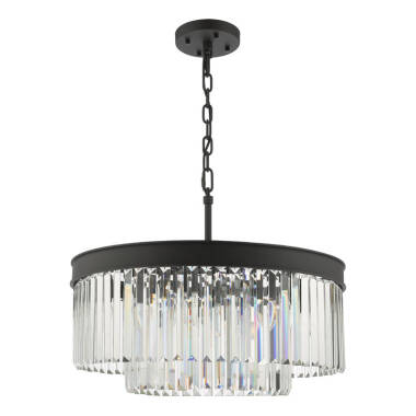 Image of Dar Celeus 8 Light Crystal Chandelier