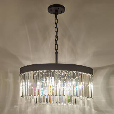 Image of Dar Celeus 8 Light Crystal Chandelier